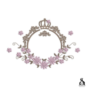 Matriz de Bordado Moldura Floral