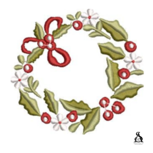 Matriz de Bordado Coroa de Natal