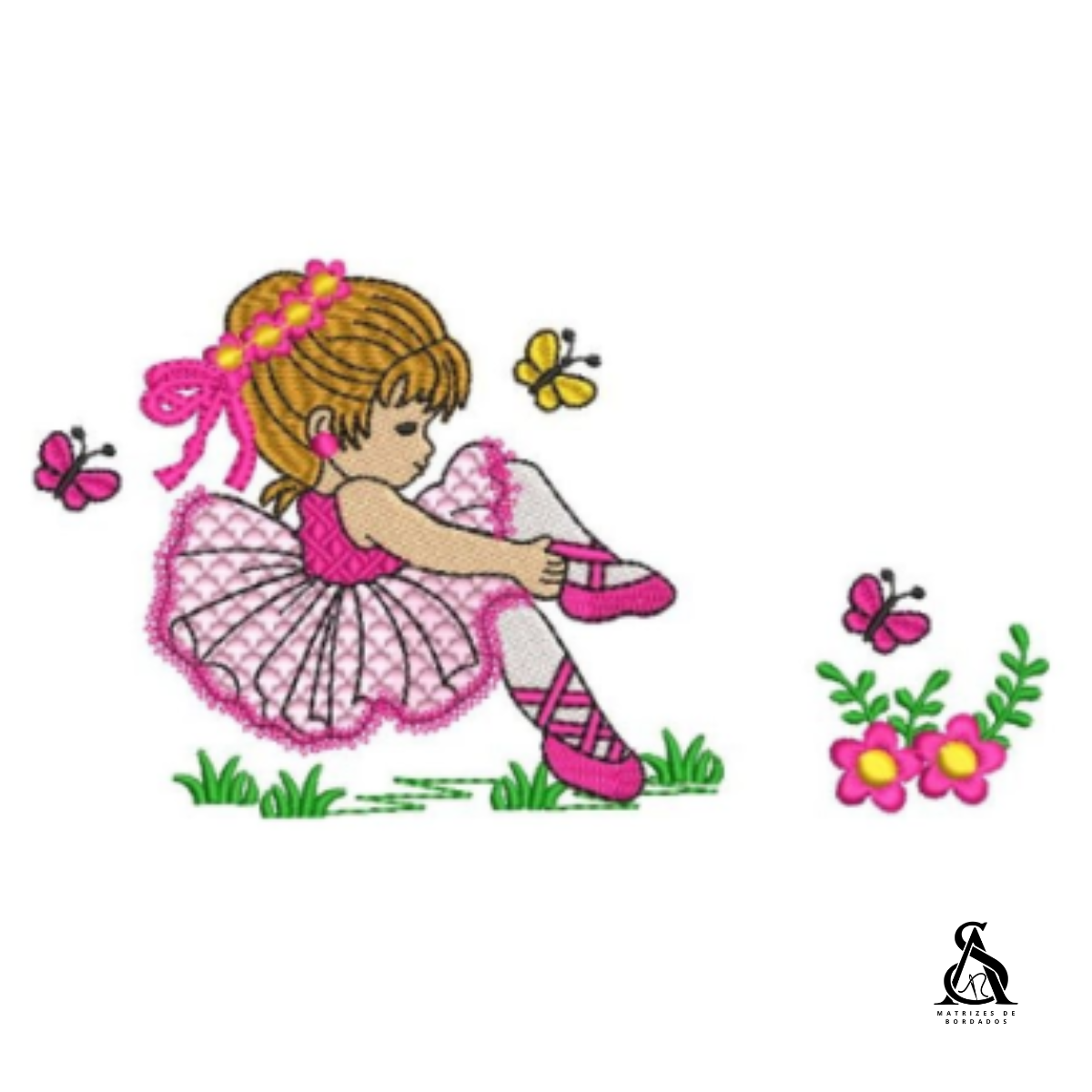 Matriz de Bordado Menininha Bailarina
