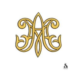 Matriz de Bordado Monograma Ave Maria