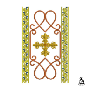 Matriz De Bordado Arabesco com Cruz