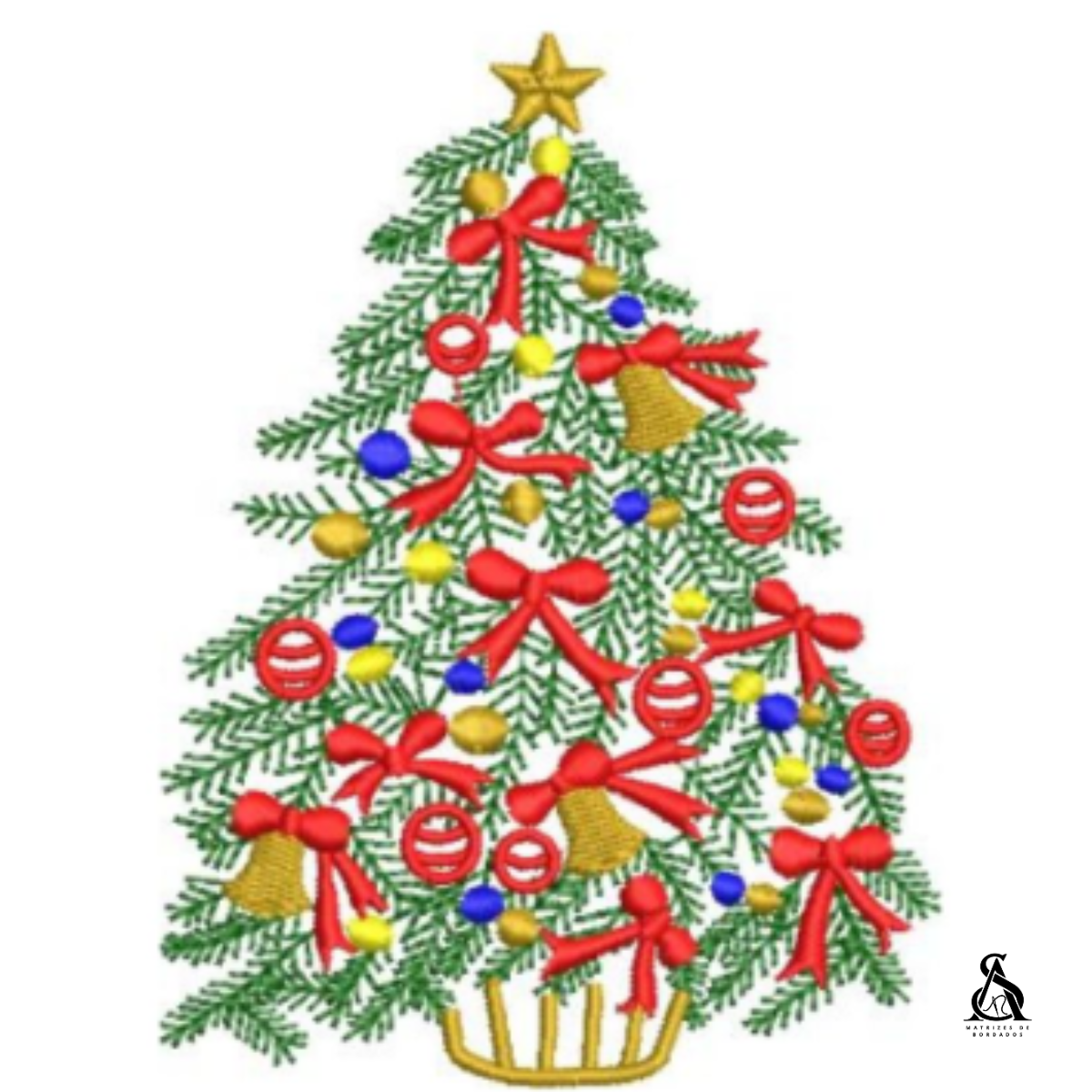 Matriz de Bordado Árvore de Natal