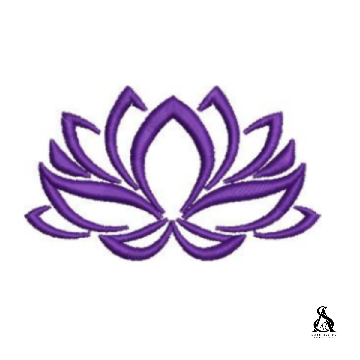 Matriz de Bordado Flor de Lotus
