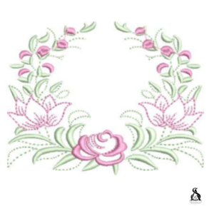 Matriz de Bordado Moldura Floral