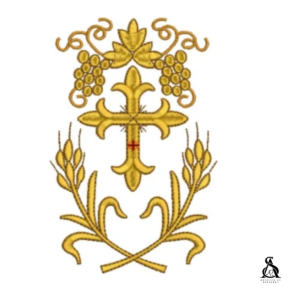 Matriz de Bordado Uva e Trigo e Cruz