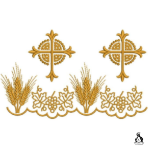 Matriz de Bordado Barrado Religioso